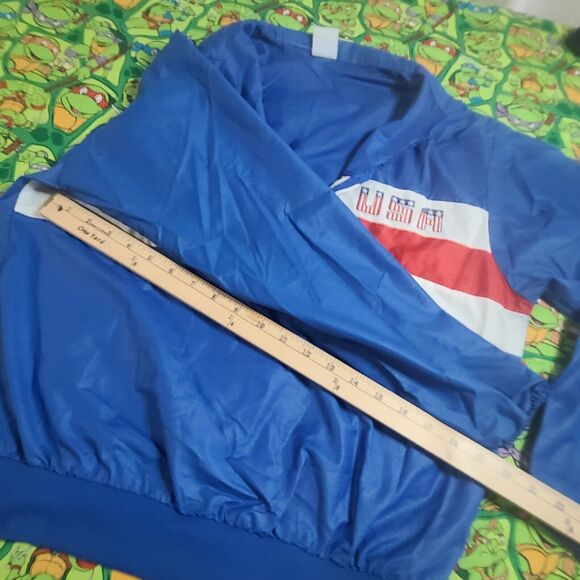 Mens Vtg MacGregor USA America 1/4 Zip Windbreaker Jacket The measurements Pic - Picture 7 of 10